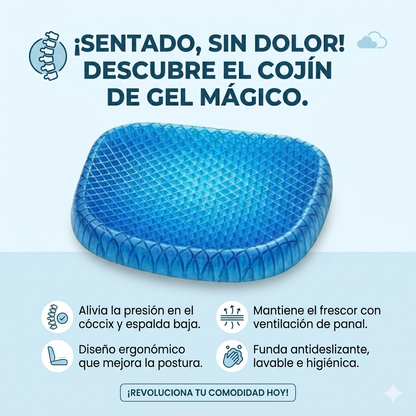 Cojín Ergonómico GelFlex™ | Máxima Comodidad para Oficina, Auto y Hogar
