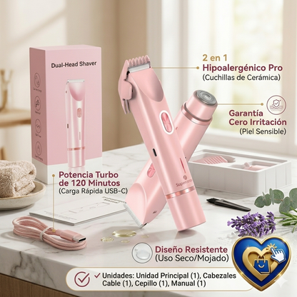 Depiladora Eléctrica Facial y Corporal para Mujer