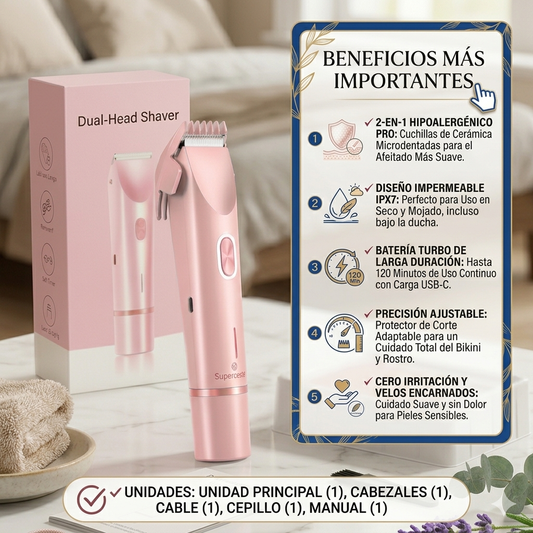 Depiladora Eléctrica Facial y Corporal para Mujer