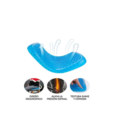 Cojín Ergonómico GelFlex™ | Máxima Comodidad para Oficina, Auto y Hogar